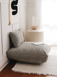 Atelier Del Sofa Cojín TEDDY Zikzak Grey